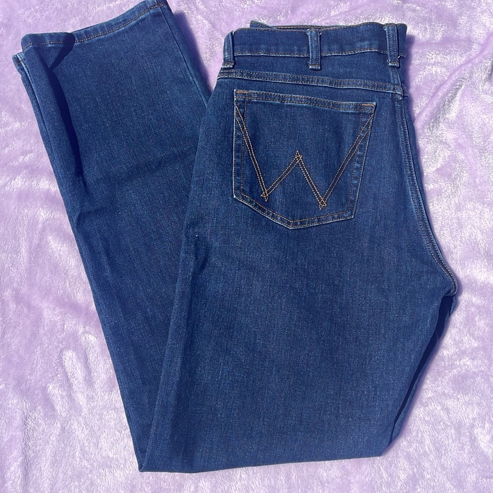 Wrangler slim straight / 88- men’s Blue Jeans 32x34 - Picture 3 of 11